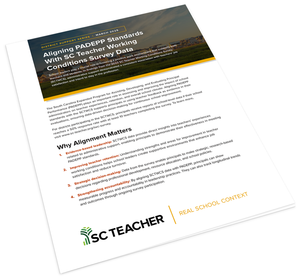 Web Sc Aligning PADEPP Standards With SC Teacher Working Conditions Survey ...